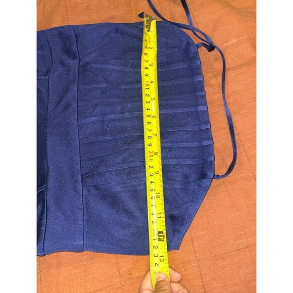 Alice + Olivia Silk Blue Halter Strap Pleated Bodice Asymmetric Mini Dress Small - Picture 5 of 8